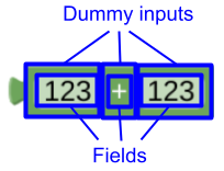 三个输入各一个字段