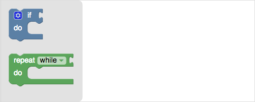 包含两个块的弹出工具箱工作区示意图。